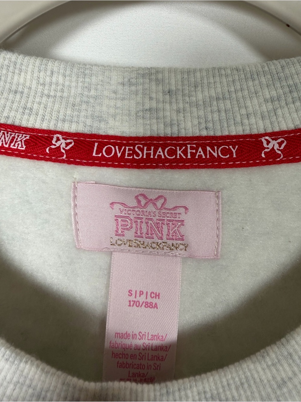 LoveShackFancy x VS Pink Oversized Crew Neck Sweatshirt Dress - Picture 3 of 8